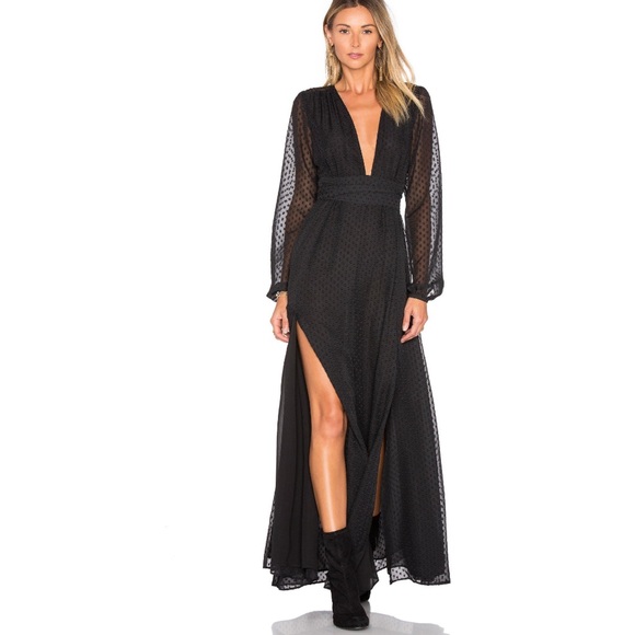 Privacy Please Dresses & Skirts - Privacy Please Stockton Maxi Dress Polka Dot Sheer